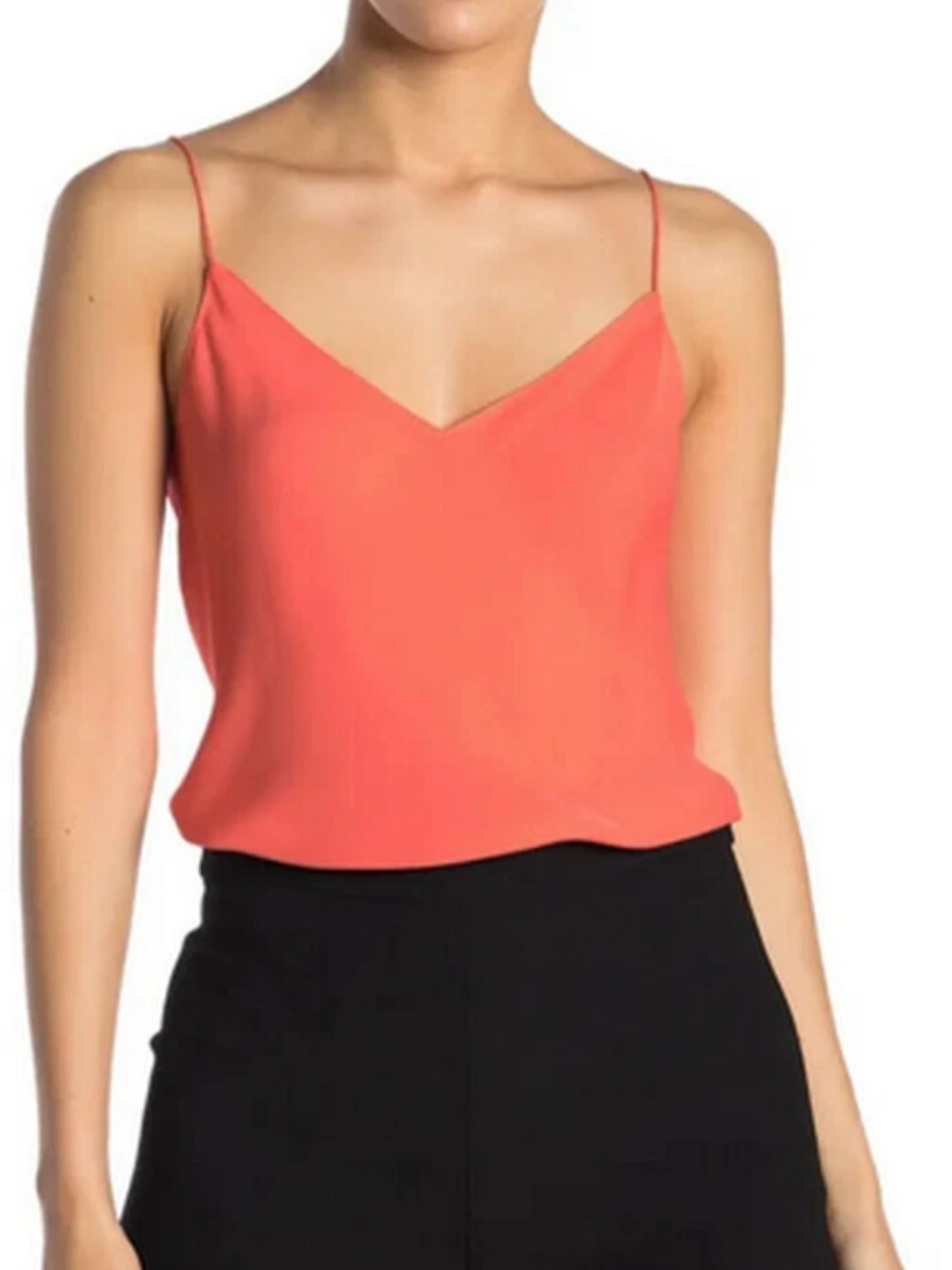 Theory 100% Silk Coral Easy Slip Top  - Size S